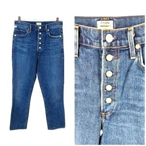 Citizens of Humanity Button Fly Olivia High Rise Cropped Slim Ankle